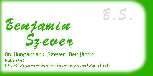 benjamin szever business card
